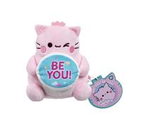 Pembe The Pink Cat Peluche 15 cm avec Accessoire Thématique (BE You) | Tissu Ultra Doux, Plusieurs Thèmes, Pour Tous Âges, À Collectionner, Message Positif