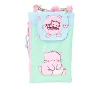 PEMBE The Pink Cat - Porte-téléphone Portable, Porte-Monnaie, pour Mobile, Confortable et Polyvalent, qualité et résistance, 19 x 10 cm