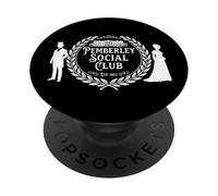 Pemberley Social Club Est. 1813 Impression Blanche PopSockets PopGrip Adhésif