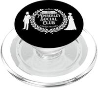 Pemberley Social Club Est. 1813 Impression Blanche PopSockets PopGrip pour MagSafe