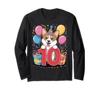 Pembroke 10e anniversaire garçon fille 10 ans dixième dix Corgi Manche Longue