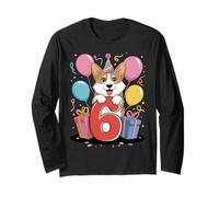 Pembroke 6ème anniversaire garçon fille 6 ans sixième six Corgi Manche Longue