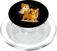 Pembroke Welsh Corgi Halloween Ghost Walking Dog PopSockets PopGrip pour MagSafe