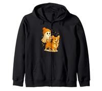 Pembroke Welsh Corgi Halloween Ghost Walking Dog Sweat à Capuche