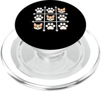 Pembroke Welsh Corgi Paws Grid Game Corgis PopSockets PopGrip pour MagSafe