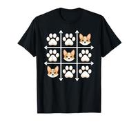 Pembroke Welsh Corgi Paws Grid Game Corgis T-Shirt