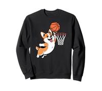 Pembroke Welsh Corgi Playing Sports Dog Palying Basketball Sweatshirt