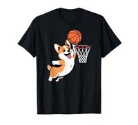 Pembroke Welsh Corgi Playing Sports Dog Palying Basketball T-Shirt