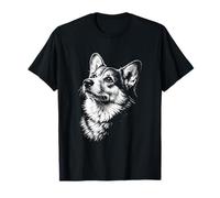 Pembroke Welsh Corgi Portrait Noir et Blanc Amoureux des Chiens T-Shirt