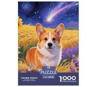 Pembroke Welsh Corgi Puzzle Adulte 1000 Pièces Cute Pet Dog Puzzle De Qualité Supérieure Défi Jouet Difficile Colorés dans Cadeaux Décoration Intérieure 38x26cm/1000pcs