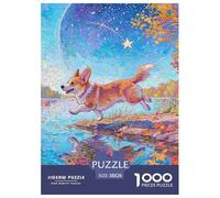 Pembroke Welsh Corgi Puzzle Adulte 1000 Pièces Cute Pet Dog Qualité Supérieure Jeux Éducatif Défi Jouet Difficile Cadeaux pour Femmes Cadeaux pour Hommes Décoration Intérieure 38x26cm/1000pcs