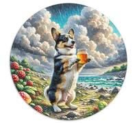 Pembroke Welsh déjà 1000 Pièces Puzzle Rond Les animauxs Haustiers Cute Adultes Et Enfants Encastrement Parfait Qualité Premium Kunstistique Kunst Activité Kunstistique 1000pcs (67.5x67.5cm)