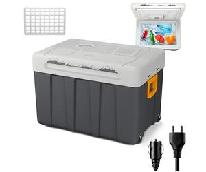 peme Essential Glacière Électrique 46,6L - Refroidisseur et Chauffe-Plats, Double Alimentation 12V & 230V, Mode Éco, roulettes & Poignée, Ultra Silencieuse, pour Voiture, Camping, Roadtrips