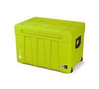 peme Glacière Électrique 46,5L - Refroidisseur et Chauffe-Plats Double Alimentation 12V & 240V Mode Éco Roulettes & Poignée Silencieuse pour Voiture Camping Roadtrips - Essential XL 50 Neon Jungle