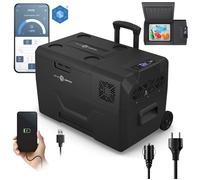 peme Glaciere Electrique Compression Réfrigérateur Glacière Électrique Frigo pour Auto Camping Car Voiture Portable 27L Camion Boîte Refroidissement Voyages LCD Display 220 240 12 24 V - Expedition