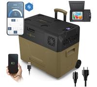 peme Glaciere Electrique Compression Réfrigérateur Glacière Électrique Frigo pour Auto Camping Car Voiture Portable 39L Camion Boîte Refroidissement Voyages LCD Display 220 240 12 24 V - Expedition
