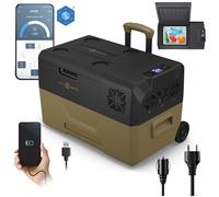peme Glaciere Electrique Compression Réfrigérateur Glacière Électrique Frigo pour Auto Camping Car Voiture Portable 27L Camion Boîte Refroidissement Voyages LCD Display 220 240 12 24 V - Expedition