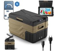 peme Glaciere Electrique Compression Réfrigérateur Glacière Électrique Frigo pour Auto Camping Car Voiture Portable L Camion Boîte Refroidissement Voyages LCD Display 220 240 12 24 V 26,8L - Quest