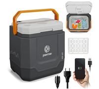 peme Glaciere Electrique Thermo Réfrigérateur Glacière Électrique Frigo Chaleur pour Auto Camping Car Voiture Portable Camion avec Enceinte Boîte Double Alimentation USB 220 12 V 31,5L - Trip