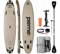 peme Paddle Gonflable Adulte 2 Place Stand Up Paddel Padle Peche Planche 350cm Aquatique Surf Standup Loisir 166kg pour Sport Mer Lac Rivière Équilibre Dérive avec Pompe Sac - Hydro Sand Storm