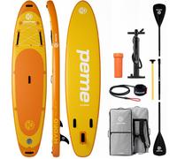 PEME Hydro Stand Up Paddle Gonflable - 350x81x15 cm - Planche Gonflable - SUP Board de Randonnée - Jusqu'à 166 kg - Bright Sun