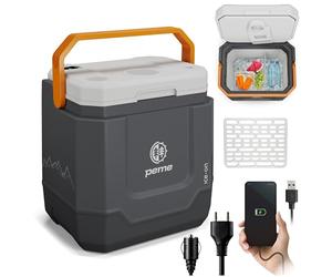 peme Ice-on Trip 31,5L - Glacière thermoélectrique avec Haut-Parleur Bluetooth, Affichage LCD, Port USB, Double Alimentation 12V/230V - Idéale pour Camping, Voyages & Voiture