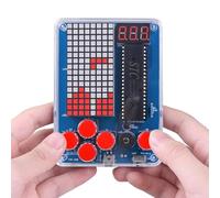 PEMENOL Kit de soudure de console de jeu rétro, projet électronique avec 4 jeux classiques, luminosité réglable et effet sonore, cadeau d'entraînement électronique STEM pour débutants
