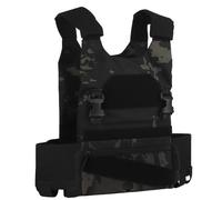 Peminkoo Gilet de Transport de plaques léger de Combat, Gilet Tactique Molle avec Boucle de Poitrine, Sac de Rangement Militaire d'extérieur pour Joint de Taille (BCP)