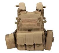 Peminkoo Gilet Tactique Chasse Airsoft Molle Ajustable Outdoor Training | Gilet nylon 600D, taille ventilée, boucles rapides, Molle. Pour chasse, airsoft, outdoor.