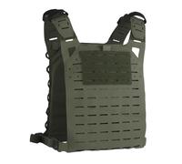 Peminkoo Gilet Tactique Super léger avec Porte-plaques V2 découpé au Laser et système Molle, équipement Portable Airsoft (Green)