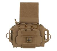 Peminkoo Pochette Militaire Tactique à déploiement Rapide Kits médicaux lFAK adaptés au Gilet de Chasse Airsoft Sac de Survie d'urgence équipement de Camping en Plein air (Khaki)