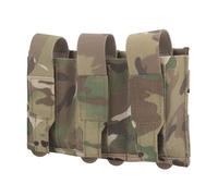 Peminkoo Pochette Tactique légère à Rabat de 5,56/7,62 mm pour Triple Chargeur système Molle de Chasse Accessoires de Paintball Sac Banane de tir (CP)