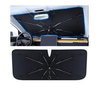 PEMOTech Parapluie de voiture polyvalent amélioré 2026 pour berline/VUS | Garde au frais et protège l'intérieur | Bloque les UV et la chaleur fiable | Bloque le soleil pliable | Taille L (144,8 x 81,3