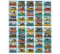 PEMY Cartes NFC Compatibles Animal Crossing New Horizons - Lot de 50 Villageois Série Complète (#1-50) - Compatible Switch/Switch Lite/Switch 2 / New 3DS / Wii U - avec Boîte de Rangement