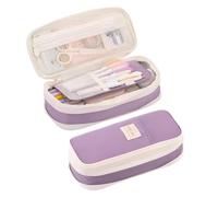 Pen Case Pouch, Multifunctional Dustproof Stationery Organizer Bags, Oxford Cloth Pencil Case Pen Bag for Middle School Supplies, Ideal for Erasers, Compasses, Pens, Rulers, and Pencils, 22x11x6.5cm