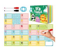 Pen Control Training Cards - 21,5 x 14,5 cm Réutilisable Handwriting Practice Set | Early Learning Writing Exercises For Kids Ages 2-6, Includes Pens & Loops