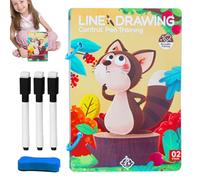 Pen Control Training Cards, Early Writing Education Game, Fun Handwriting Practice Book, Tracing Activity Set Durable Flashcard Design for Preschool Students Learning Skills