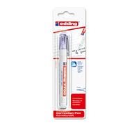 edding 7700 correcteur - blanc - 1 stylo - pointe métal 1-2 mm - stylo correcteur pour la correction de textes manuscrits et imprimés - opaque, séchage rapide