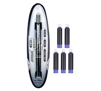 Pen de fontaine rétractable - Barreau transparent 0,38 mm Fountain Pen Set | Platinum Preppy Founting Ballpoint | Papeterie pour la mise en page de journalisation marquant le dessin de l'écriture de l