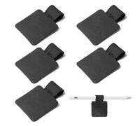 Pen Loop, Lot de 5 Porte Stylos Autocollants, Passants pour Stylo Autocollants, Passants pour Stylos avec Élastique, Attache Stylo en Cuir pour Carnets de Notes, Attache Bic pour Cahiers, Journaux