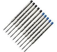 Pen Savings Lot de 10 recharges pour stylos à bille Sheaffer, K Style, pointe moyenne, écriture lisse, pointe de 1 mm (assortiment (5 noir/5 bleu))