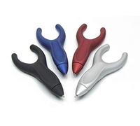 PenAgain Ergosof, stylo à bille, Lot de 4 couleurs : NOIR, Argent, Rouge et Bleu (emballage individuel avec deux Recharges par Stylo) par Beacon-ridge