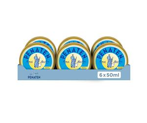 Penaten Crème de protection pour bébé - Avec protection contre l'humidité et protection de la peau - Nourrit la peau sensible de bébé avec oxyde de zinc, lanoline et panthénol - 6 x 50 ml