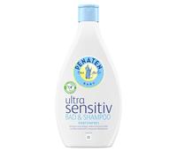 Penaten Ultra Sensitiv Bad & Shampooing - Lait Lavant sans parfum pour le bain et le lavage de la peau et des cheveux Convient également pour les personnes allergiques, 400 ml