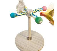 Penca de perroquets en Bois - Table Pole d'oiseaux │ Destination Pole de broyage │ Branche d'enrichissement pour perruches et aras | Support Stable et Durable pour Le Divertissement