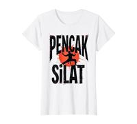 Pencak Silat T-Shirt Graphique avec Valeur, Femme, Blanc, M