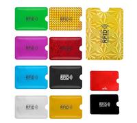 Pence & Moon Collective Lot de 9 protections de cartes de crédit RFID colorées pour homme et femme
