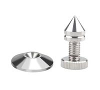 PENCHEAK 1set Silver Music Box Pikes Feet Metal Feet pour Réduction Vibrante Améliore Le Son dans Les Systèmes HiFi Isolation