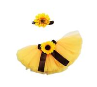 PENCHEAK Baby Photography Props Photo Shot Clothes Costume Costume Sunflowers Band Bowknot Jirt Tenue Pour Les Vêtements Pour Bébé En Coton Doux Bébé