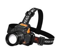 PENCHEAK Capteurs Mouvement Lampe Frontale Étanche pour Le Camping Running Fishing Head Head Torch Rechargeable Zoomed 3 Modes LED Camping